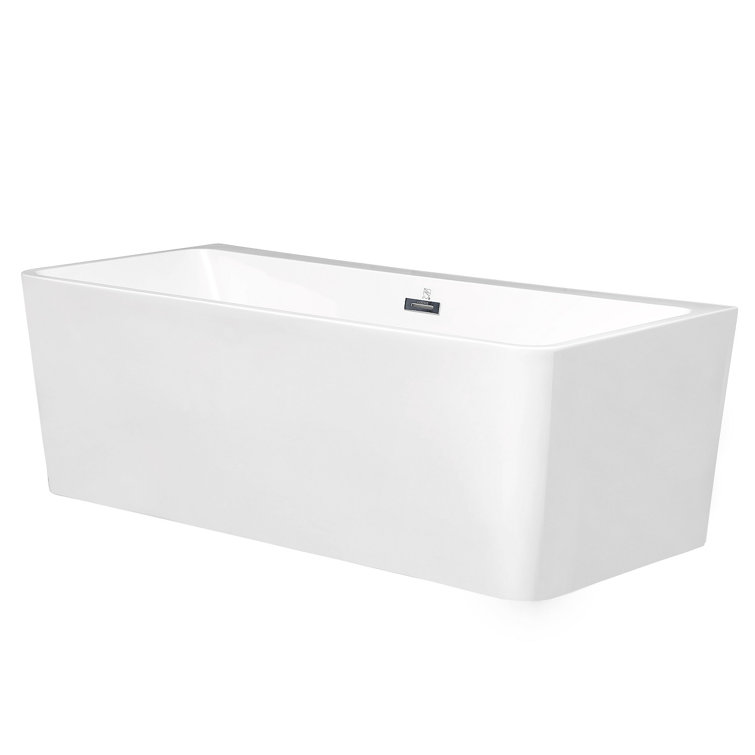 Moda Furnishings 67" x 29" Freestanding Soaking Porcelain Bathtub Wayfair